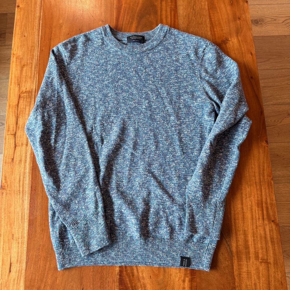 Scotch & Soda Men's Teal/Purple‎ Crewneck Sweater Size M